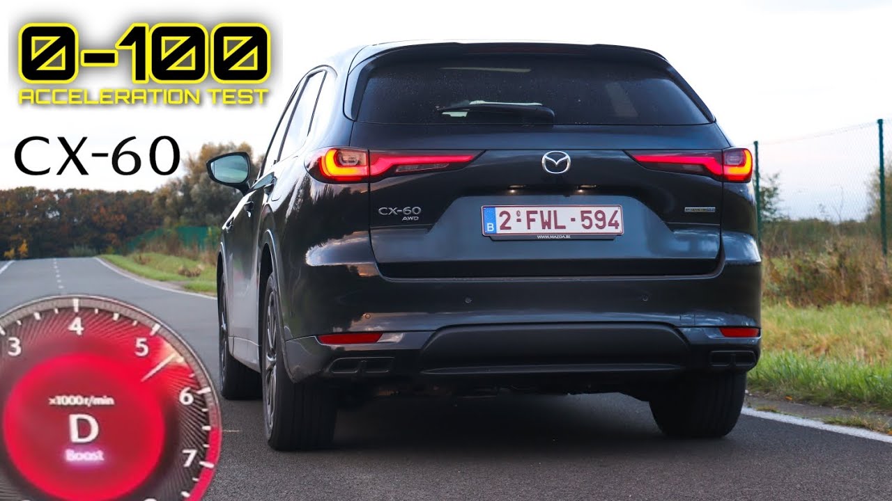 Mazda CX60 e-skyactiv PHEV | 327hp | 0 to 100km/h Acceleration TEST + SOUND CHECK!