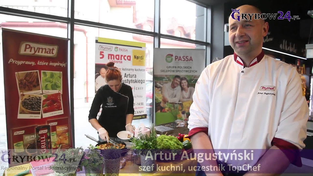 Grybów24.pl - Artur Augustyński uczestnik Top Chef gotował w delikatesach Nordi w Grybowie