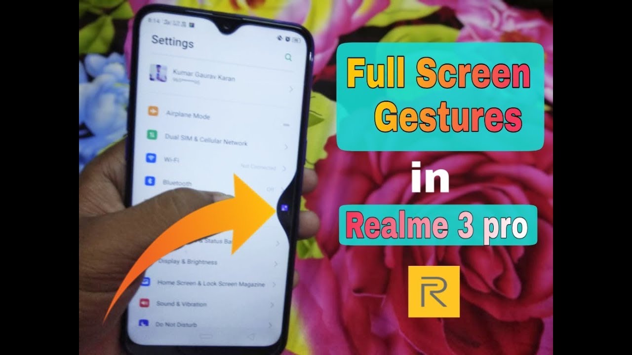 How to enable full screen gesture in Realme 3 pro😱