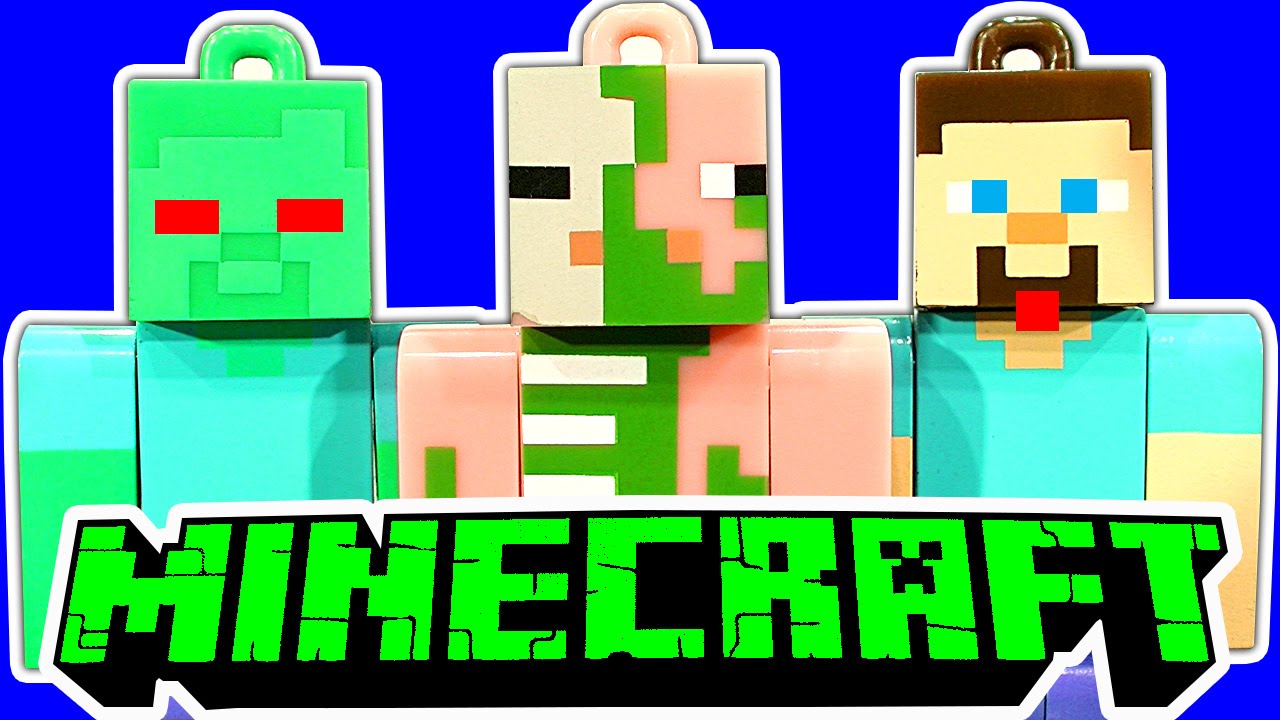 Minecraft Hangers 20 Blind Bags Unboxing Creeper Steve Zombie Pigs