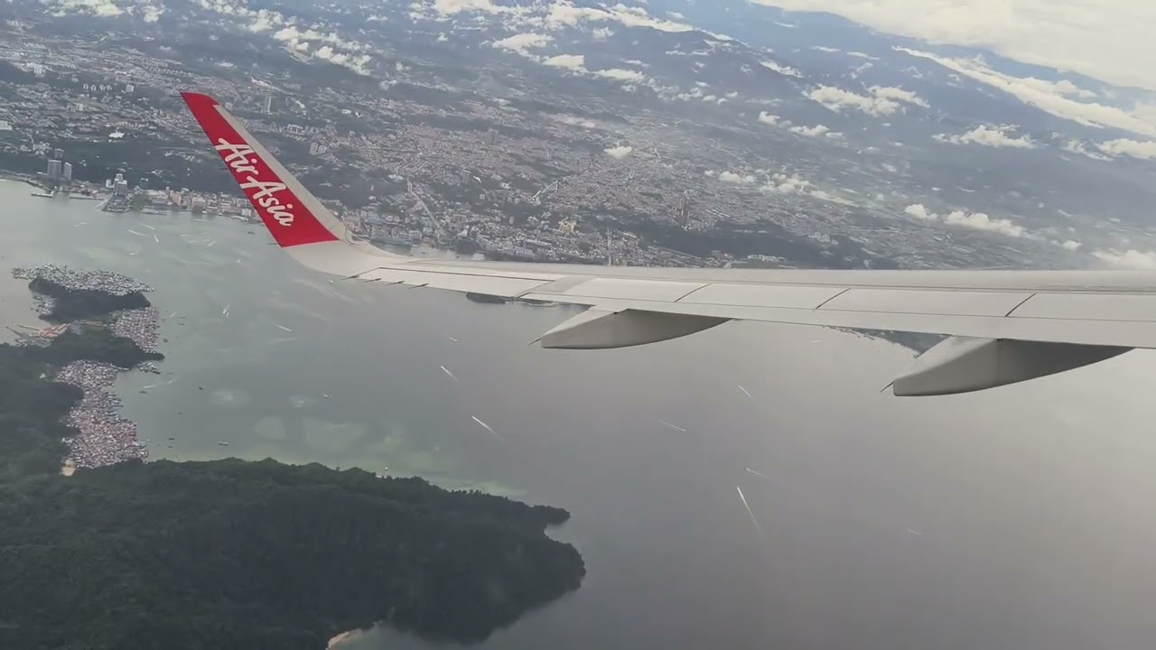 20260214 - #airasiaflight AK6490 making #360 turn on airspace of #kotakinabalu to #sandakansabah 