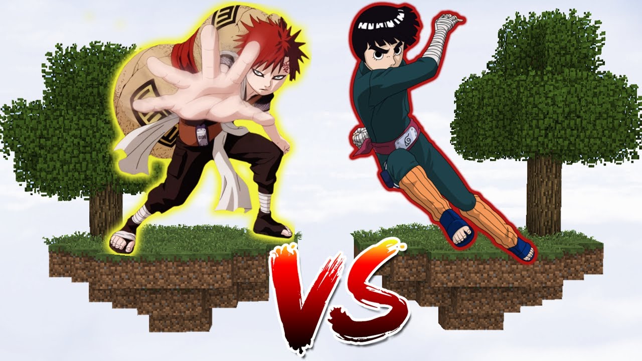 ILHA DO GAARA DO DESERTO VS ILHA DO ROCK LEE no MINECRAFT !! (NARUTO)