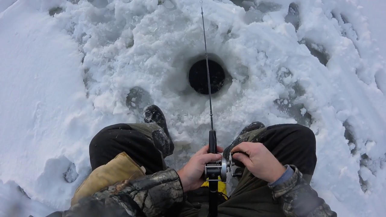 Fishing With Tom - Upper Range Pond Ice Fishing-Poland, ME