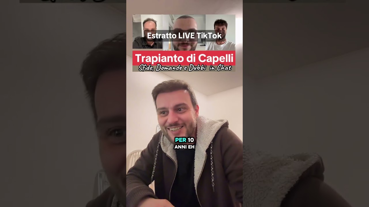 #tiktoklive #livehighlights Estratto LIVE TikTok sul Trapianto di Capelli #hairtransplant