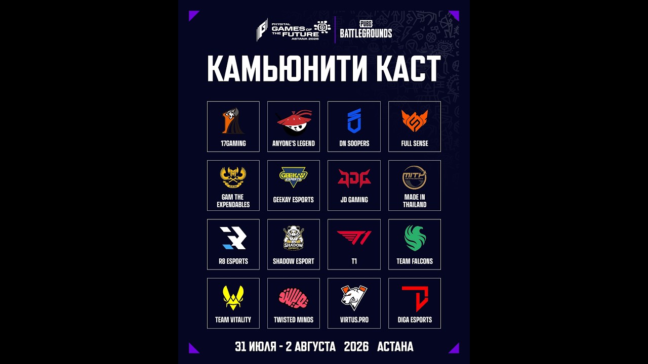 Смотрим GOTF 2026 Astana PUBG | День 1 | !tg !code