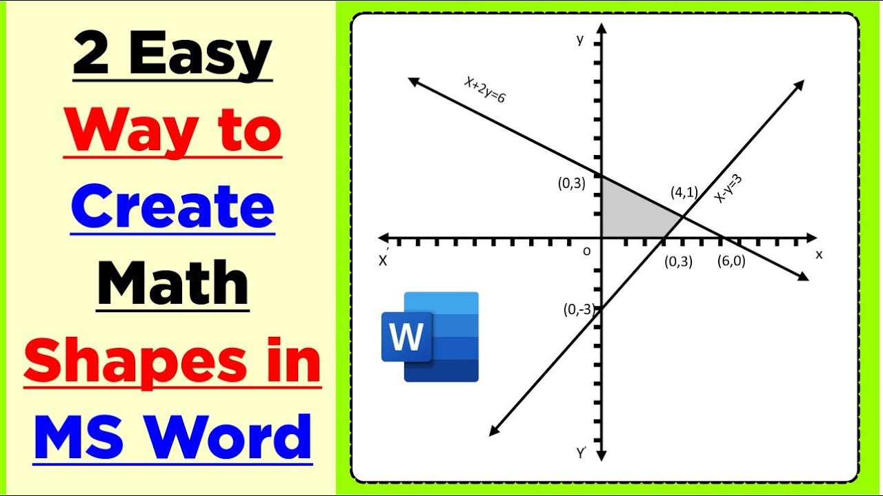 How to Create Mathematics Shapes in MS Word 2010 to 2019 | By MS Education Network