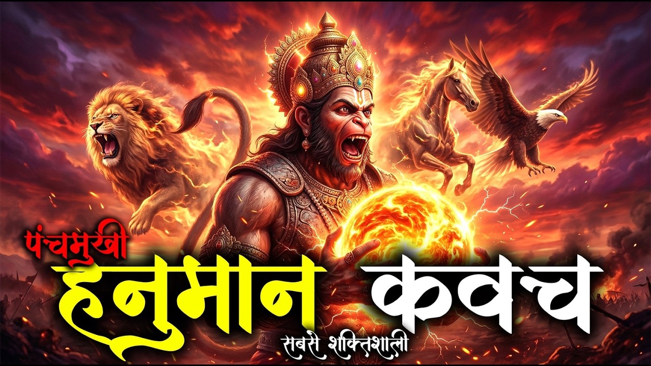 Most Powerful Panchamukhi Hanuman Raksha Kavach with Lyrics | हनुमान रक्षा कवच | Hanuman Kavach