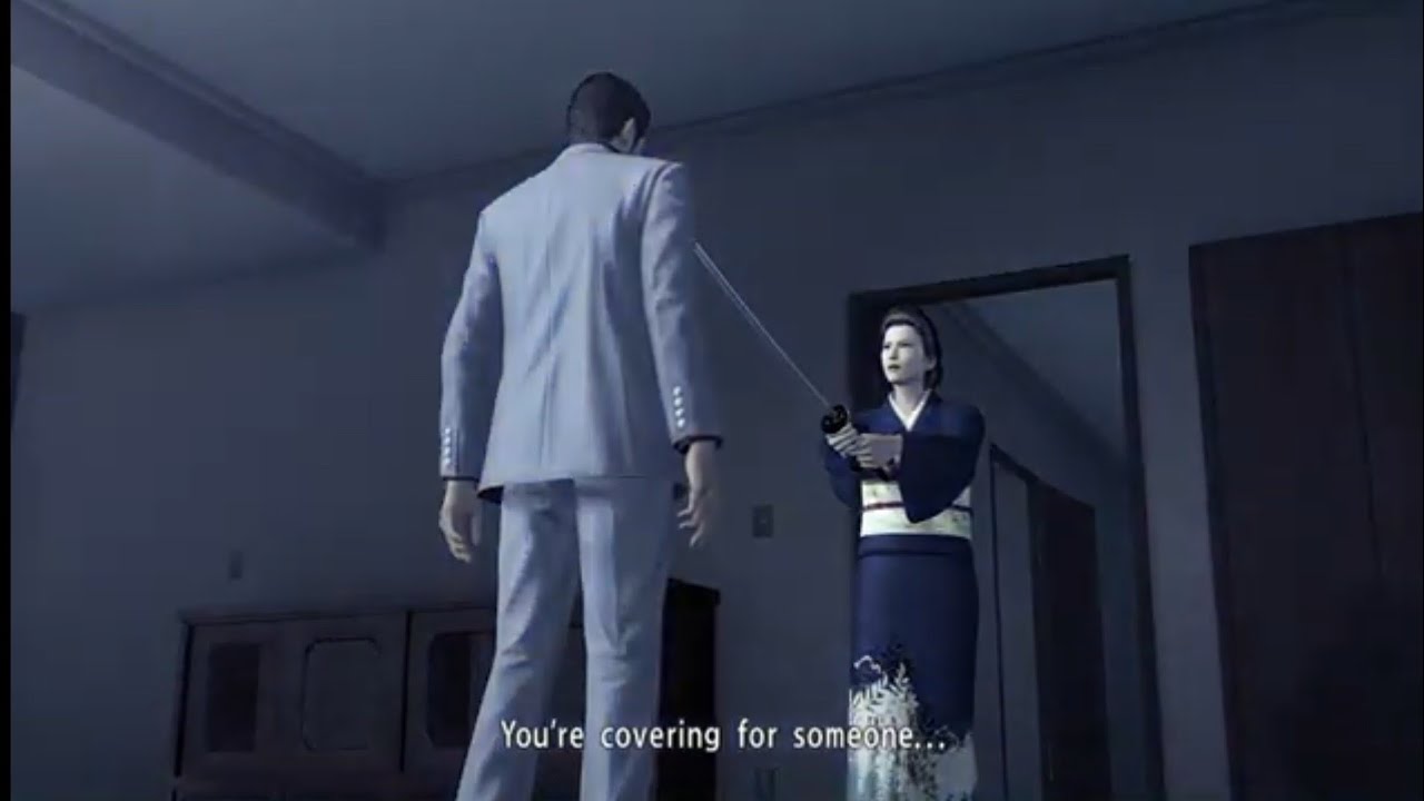 Kiryu meets Dojima's wife: Yakuza Kiwami