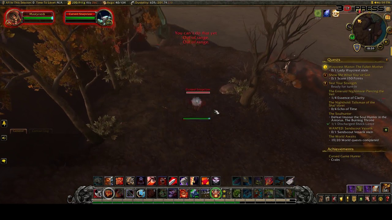 3D-Games: Crabs Location WoW BfA [Cursed Game Hunter]