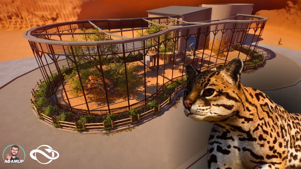 Building A Big Cat Habitat In Planet Zoo - Ocelot Enclosure