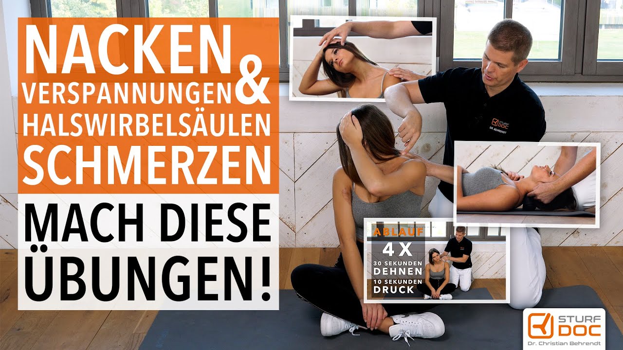 Nackenverspannungen & Halswirbelsäulenschmerzen  - Mach diese Übungen !