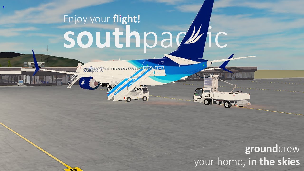 Working as Ground Crew | South Pacific Airways | Roblox