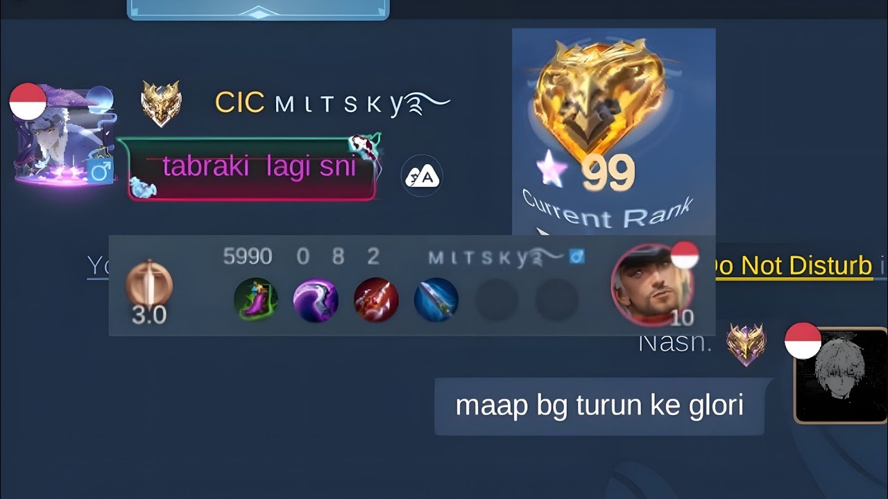 Player ini MARAH gara-gara dibikin coklat+turun ke glory sama meta ciki. nabrak untuk kedua kalinya!