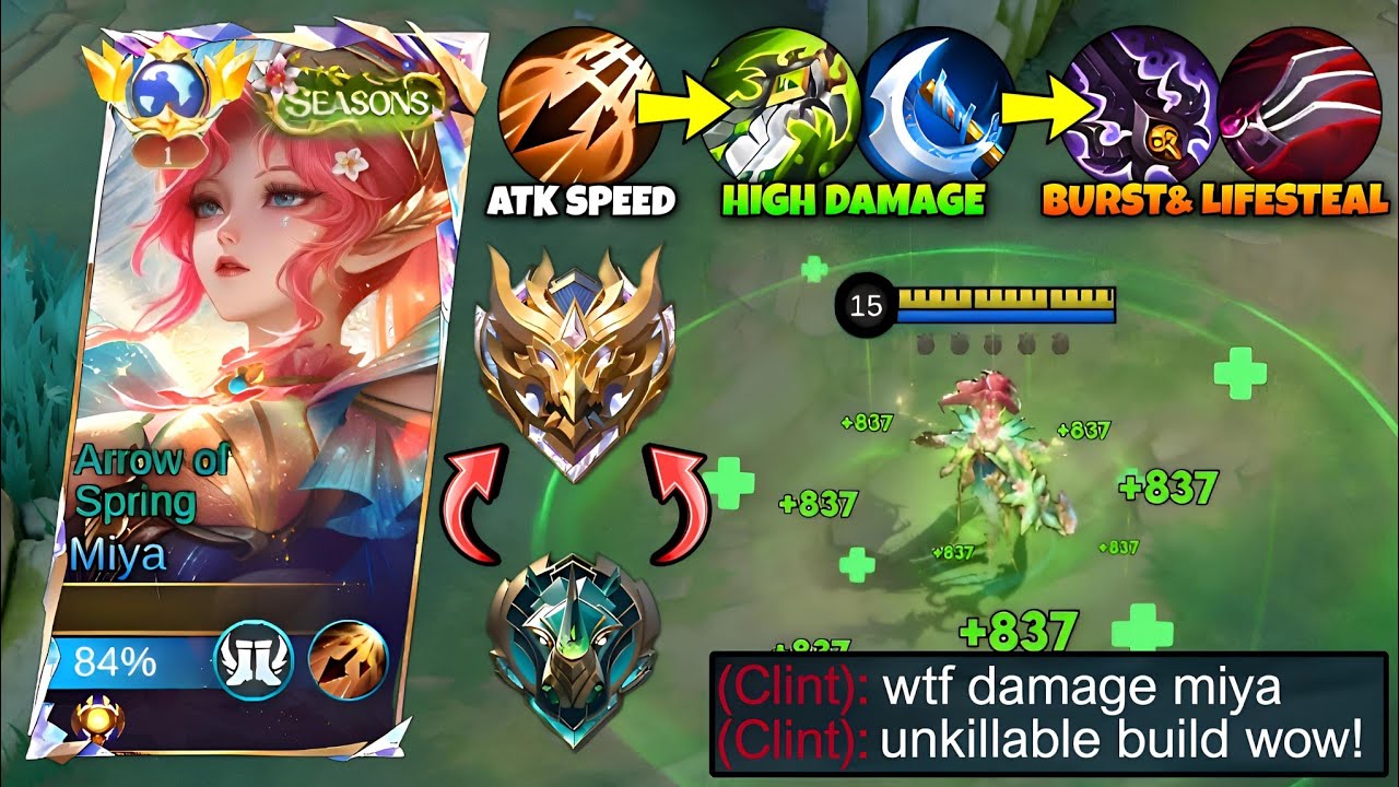 MIYA BEST HIGH DAMAGE GUIDE TO RANK UP FAST THIS 2026!🔥 (Solo Auto Winstreak) - mobile legends