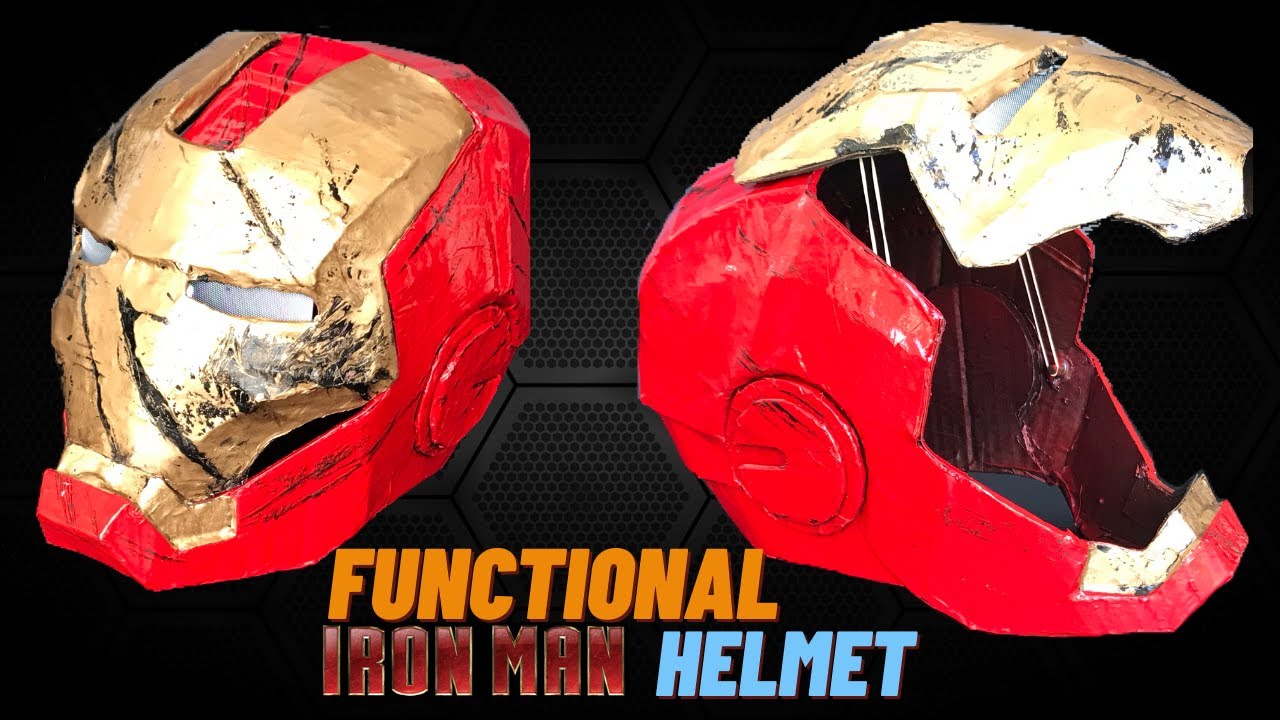How to make Iron man (FUNCTIONAL) Helmet | marvel iron man | avengers endgame |diy iron man helmet