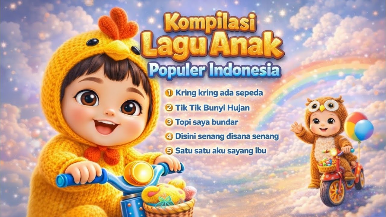 🚲 Kring Kring Ada Sepeda! Kompilasi Lagu Anak Indonesia Populer Paling Ceria | Kakak & Adik