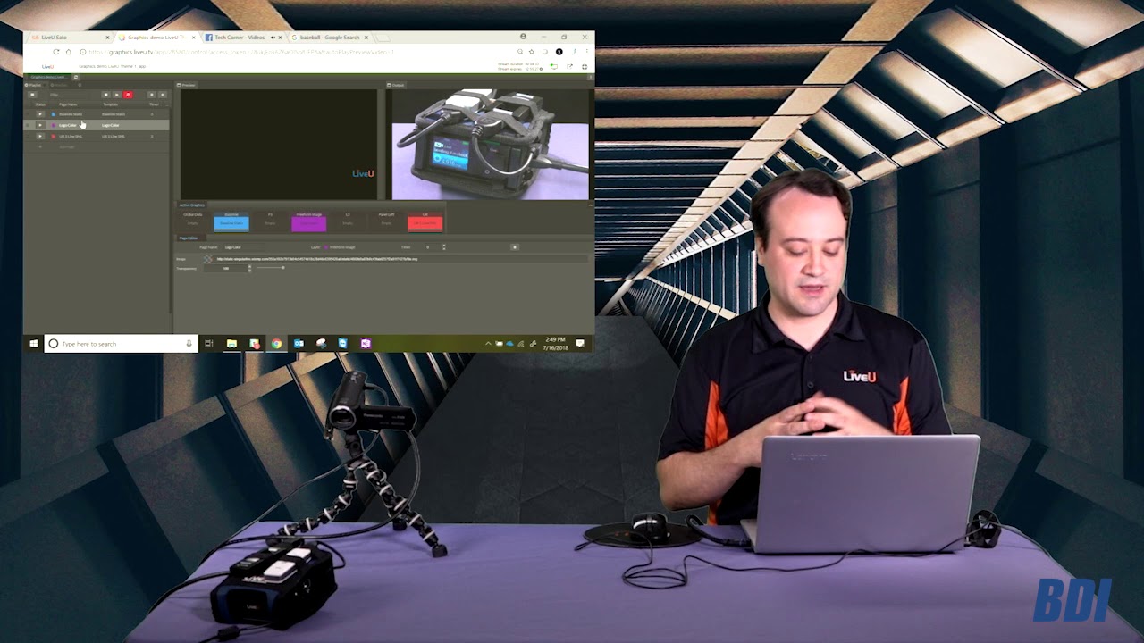 LiveU Solo Cloud Graphics Demo with Sebastian from LiveU