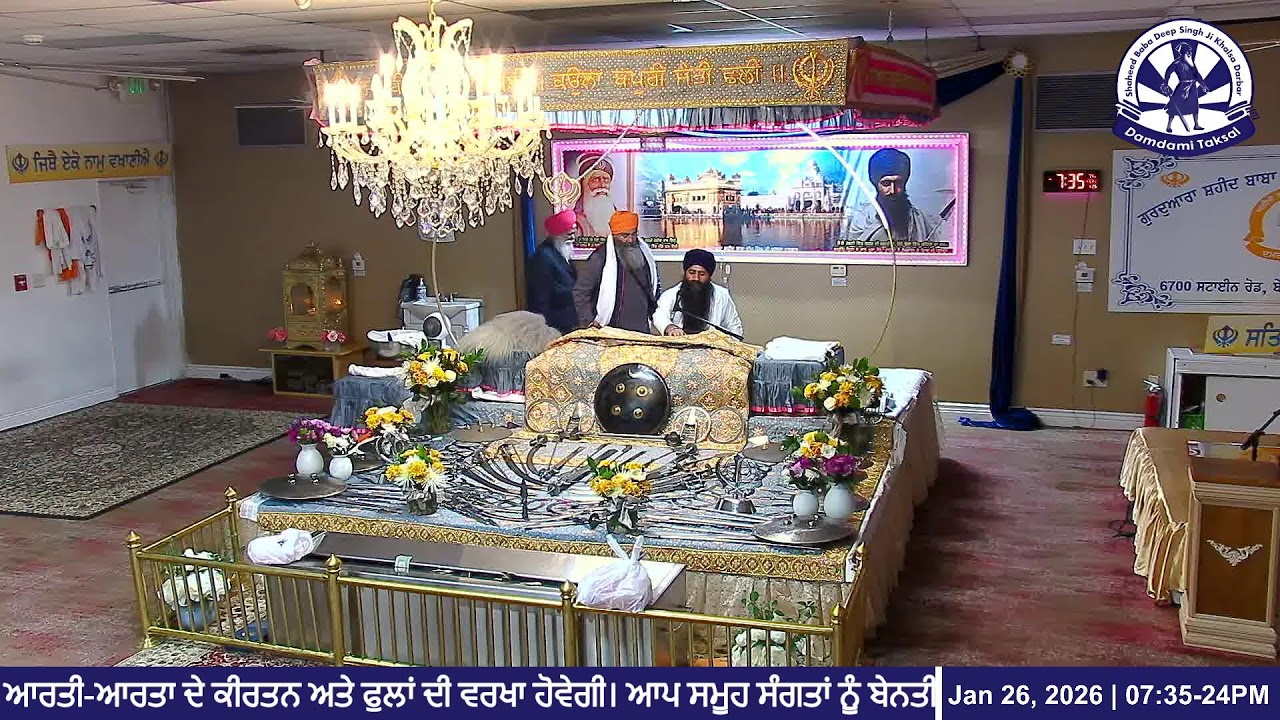 Live Evening Diwan (1/26/26) - Gurdwara Shaheed Baba Deep Singh Ji Khalsa Darbar