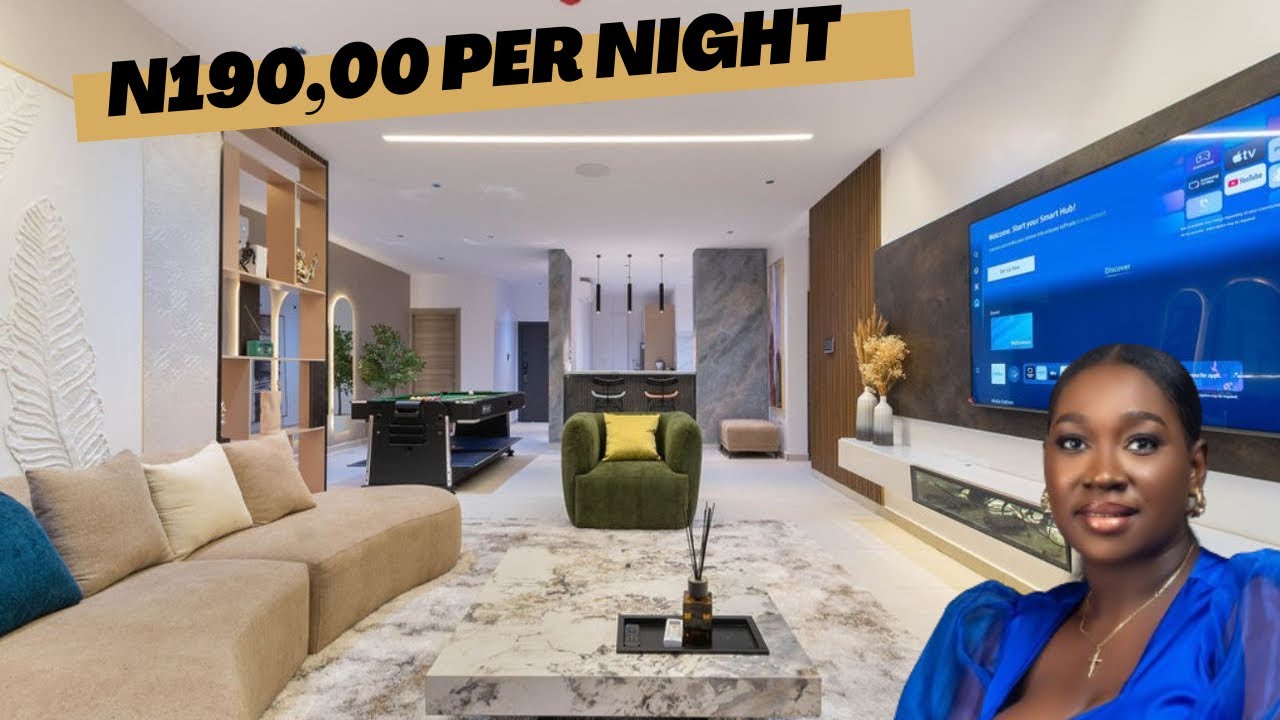 Inside A Brand New 2 Bedroom Airbnb in Lekki Lagos | pool and Elevator | N190,000 ($114) per night