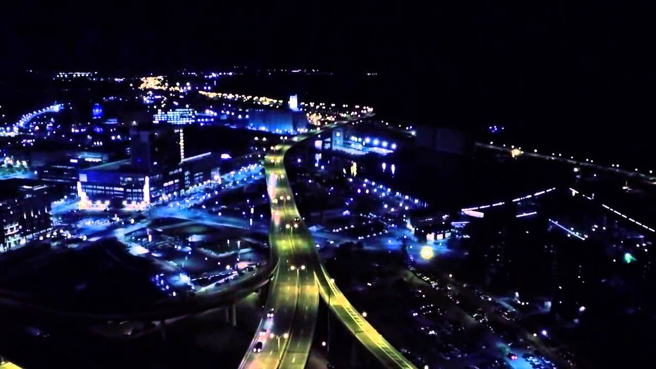 Downtown Buffalo at night