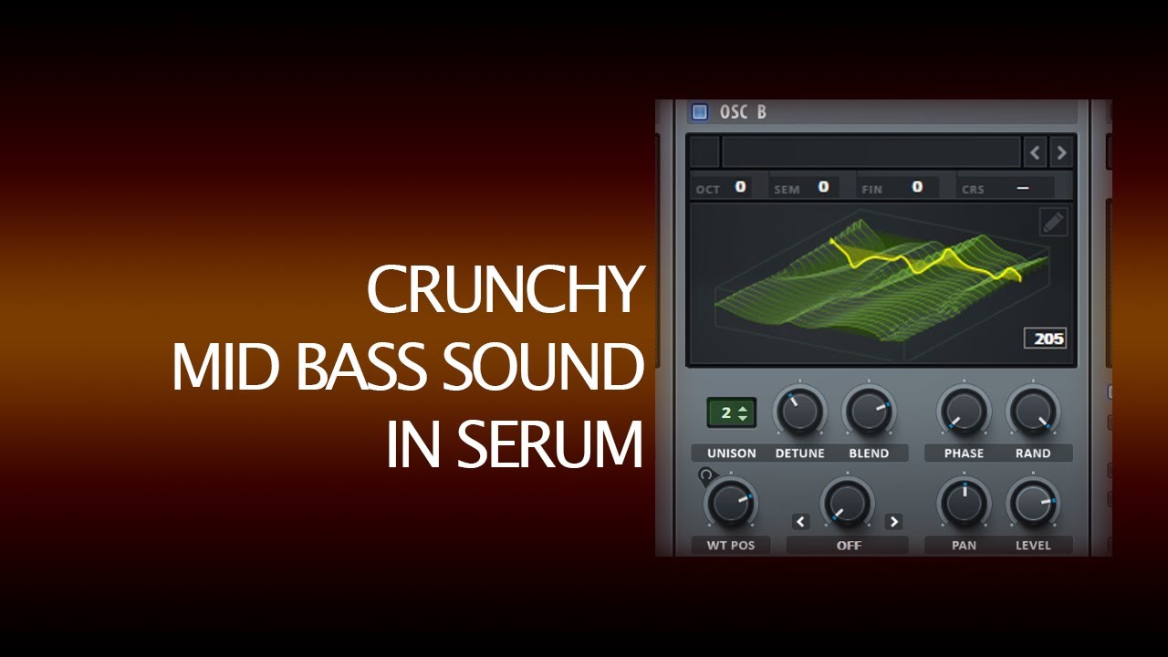 How to make Crunchy Mid Bass in Serum