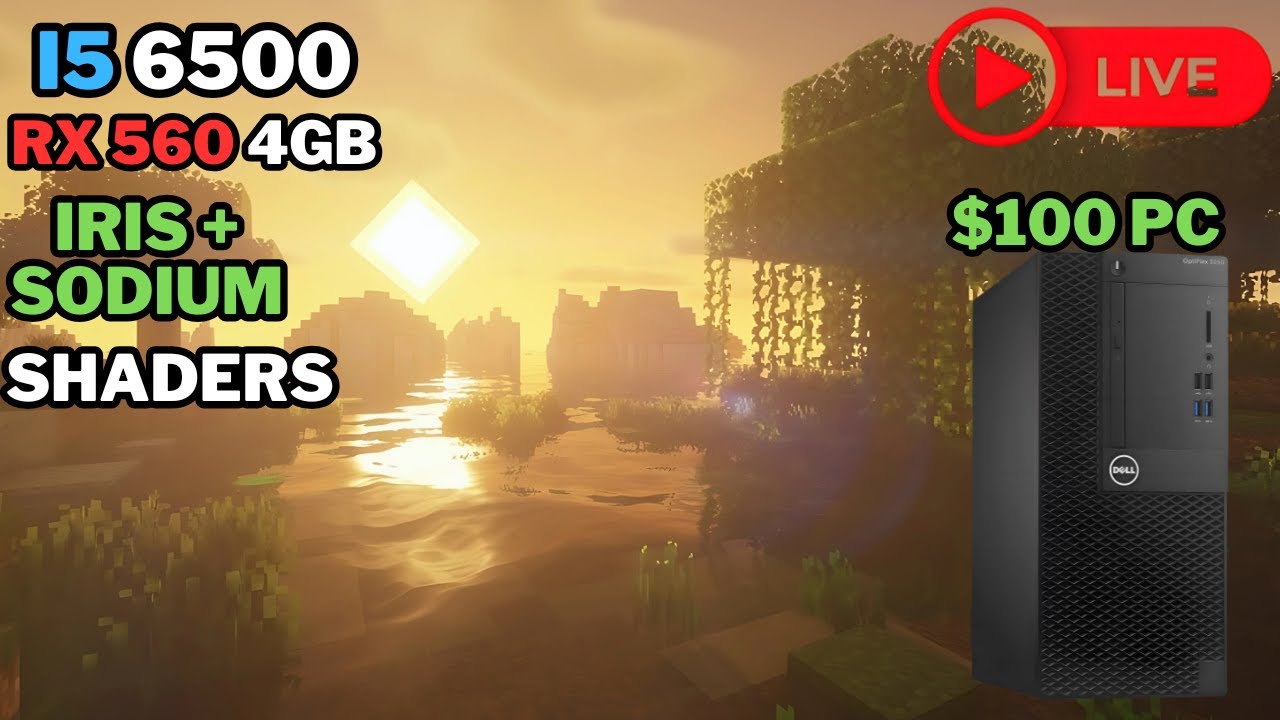 Minecraft On A $100 Dell OptiPlex PC | i5 6500 + RX 560 4GB | 1080P Benchmark then Fortnite