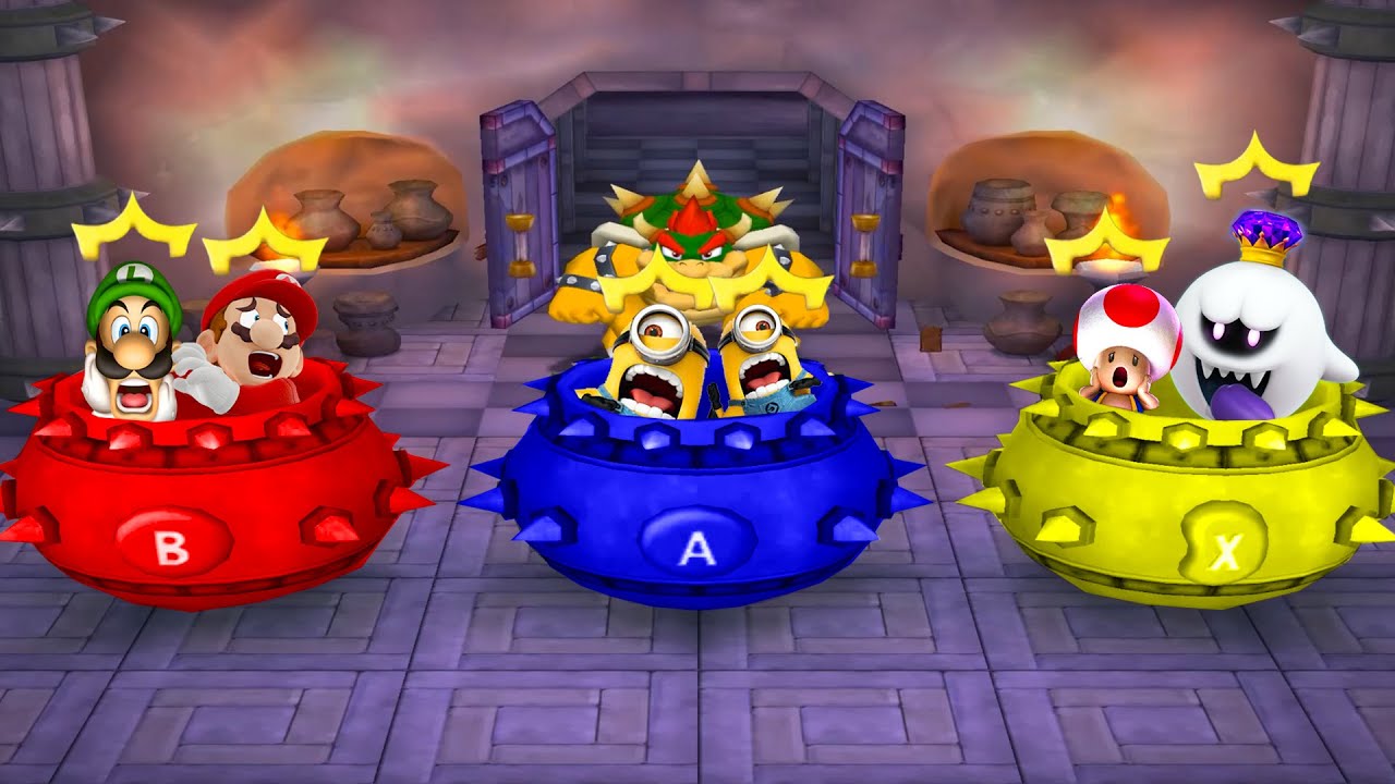 [マリオパーティ シリーズ5+8 :ミニゲームマリオVsキノピオVsワルイージVsテレサ(CPU最強 たつじん)]