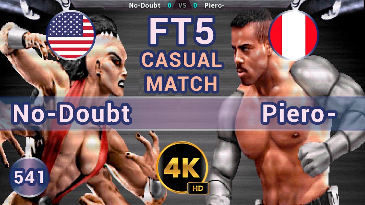 UMK3 - 🇺🇸 No-Doubt vs Piero- 🇵🇪 FT5 CASUALS /4K 60FPS #umk3 #ultimatemortalkombat3  #t99h #fightcade