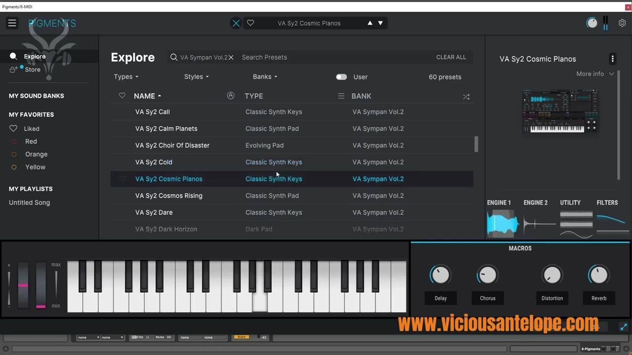 Arturia Pigments Presets - Sympan Vol.2 - Vicious Antelope presets walkthrough