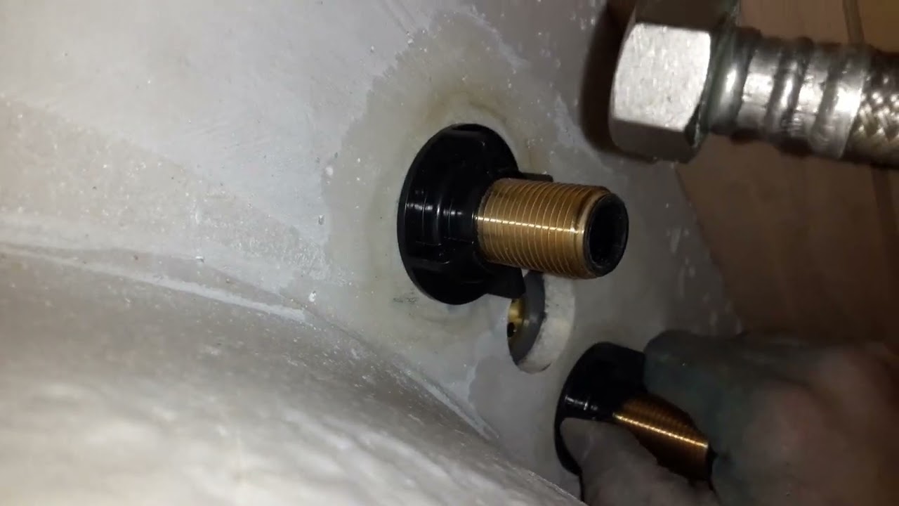 installing KOHLER Sundae 4 in. Centerset 2-Handles Bathroom Faucet in Matte Black #homedepot