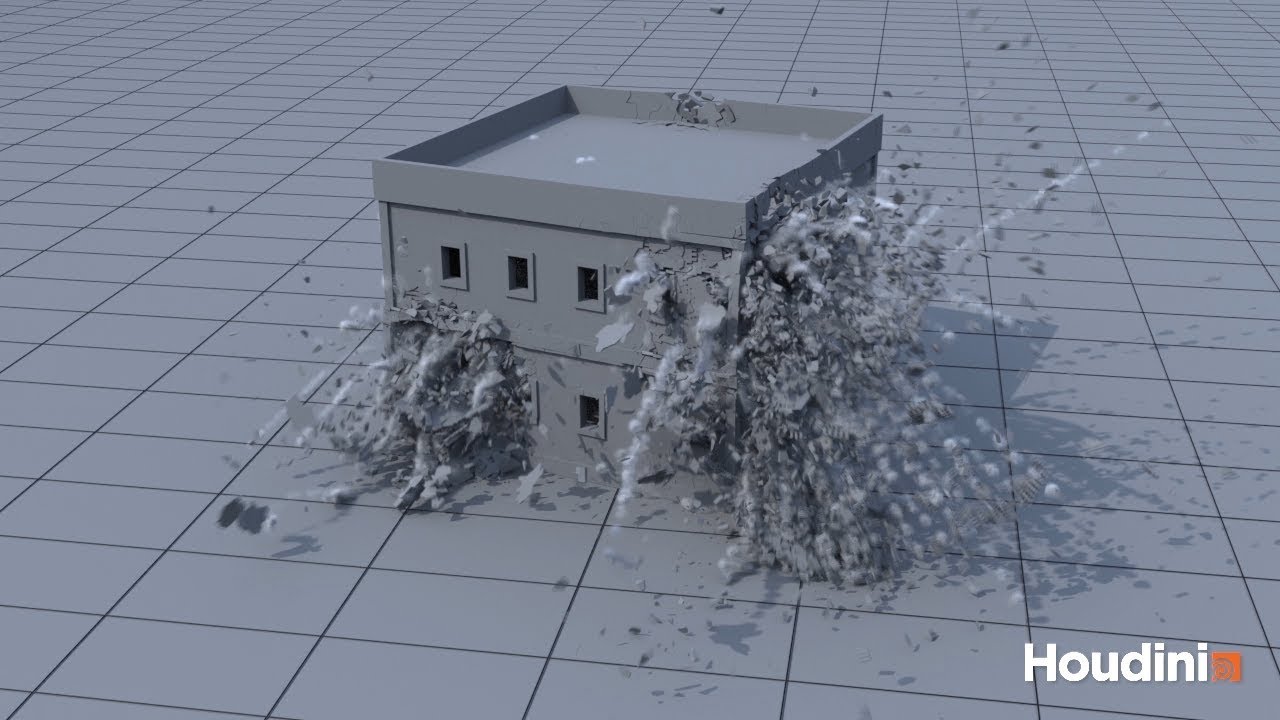Houdini FX house destruction and breakdown video