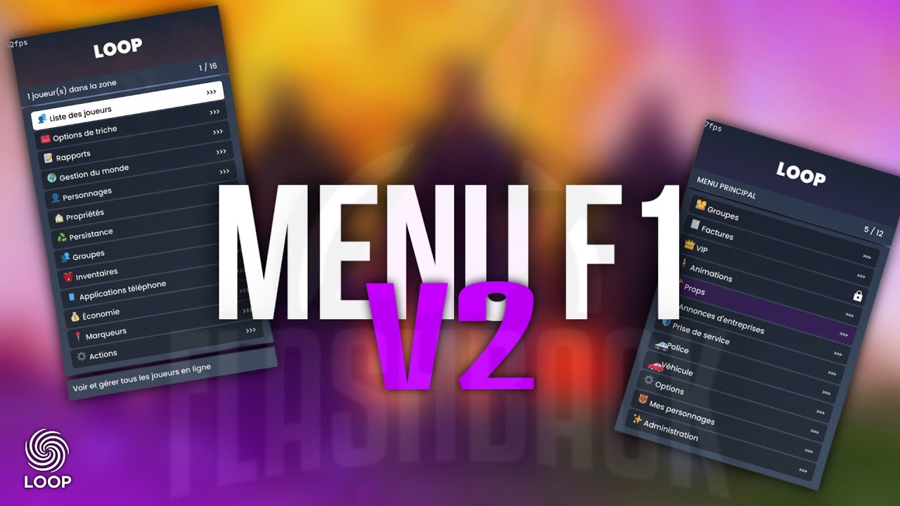[ESX/QB] Fivem Script | Menu F1 V2 | LOOP DEV