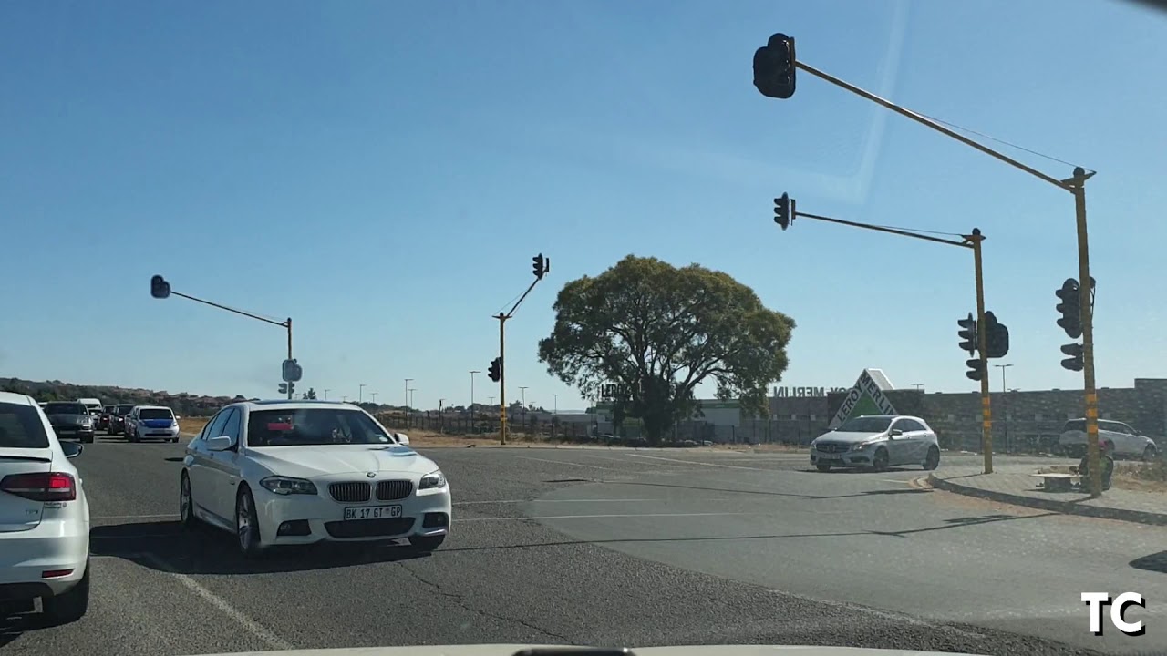 Driving through Roodepoort and Weltevredenpark (Johannesburg, South Africa) - Sunday 21 June 2020