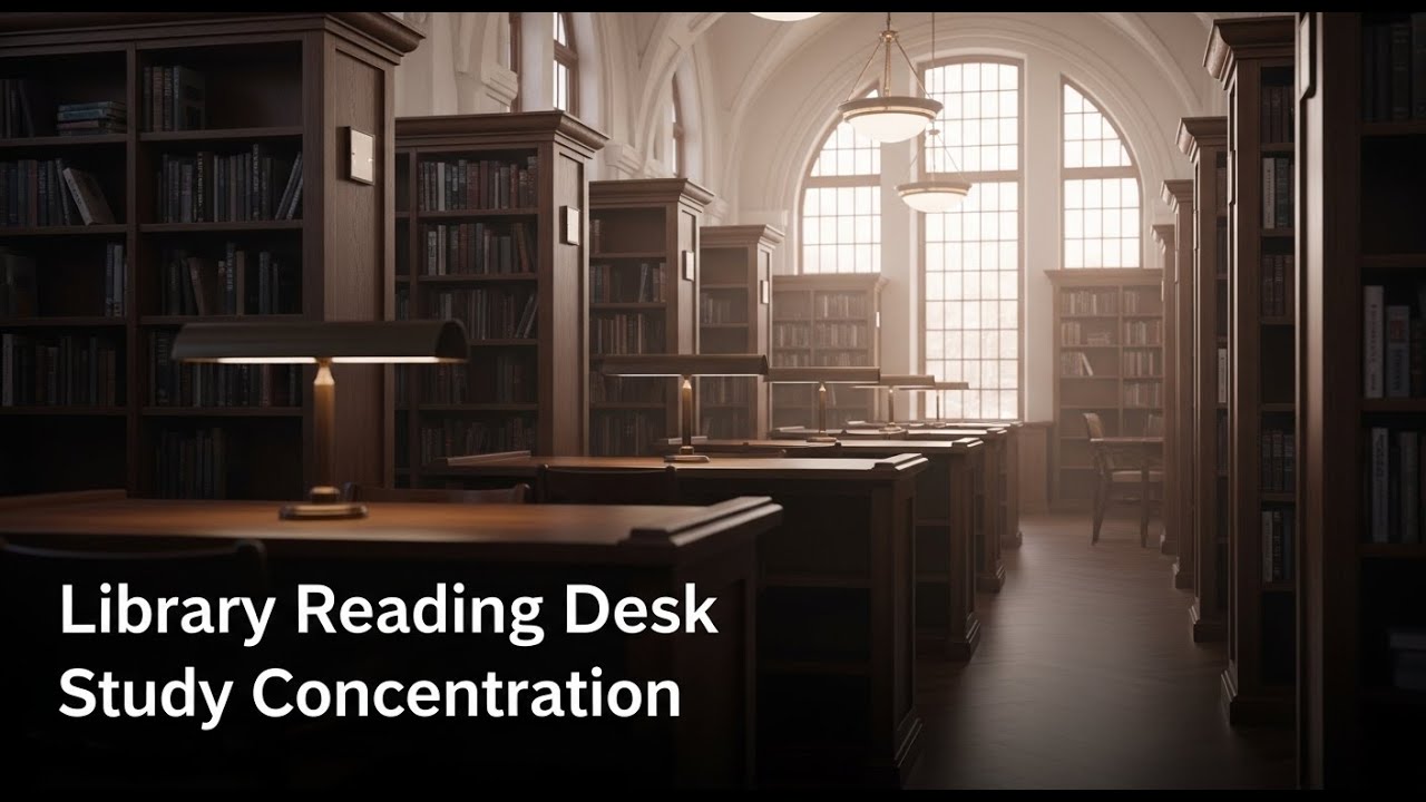 It’s a quiet afternoon and you have a lot to study 4 Hours of Calm Library Ambience