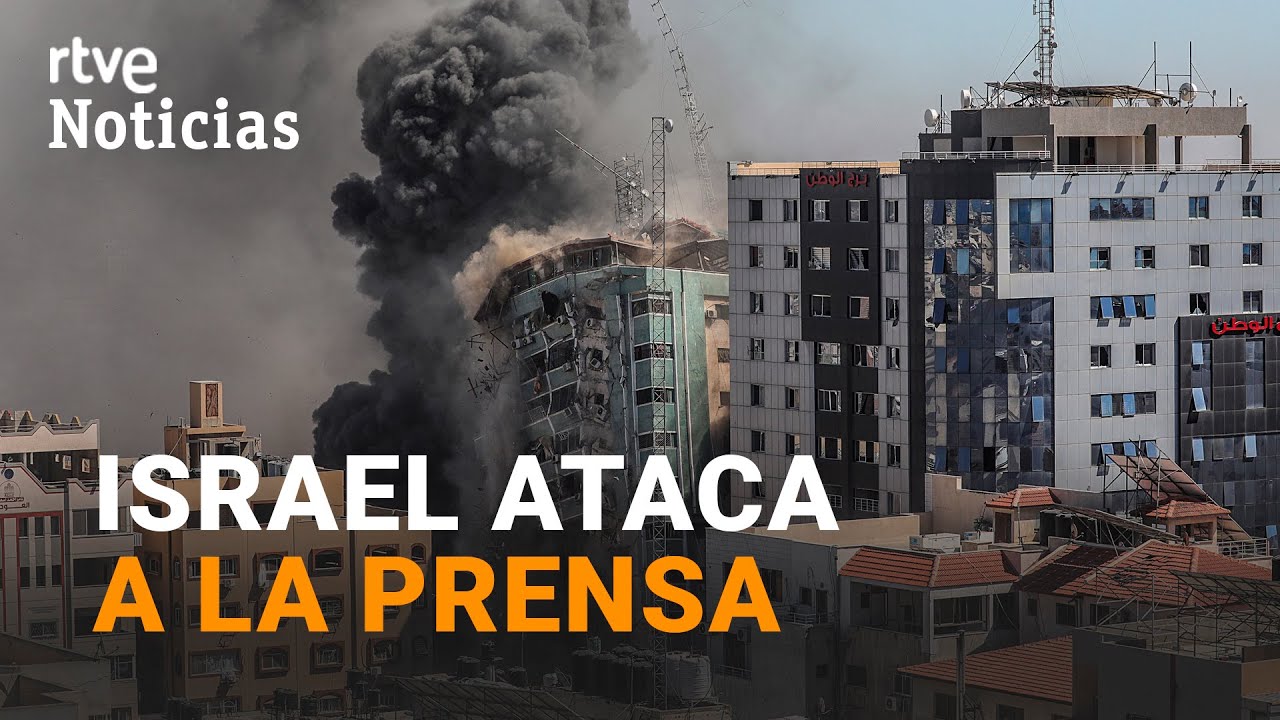 ISRAEL derriba la sede de AL JAZEERA y ASSOCIATED PRESS en GAZA | RTVE Noticias