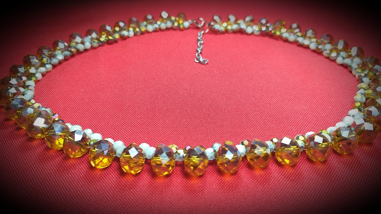 Hermoso Collar de Cristales...Clase #621!!!