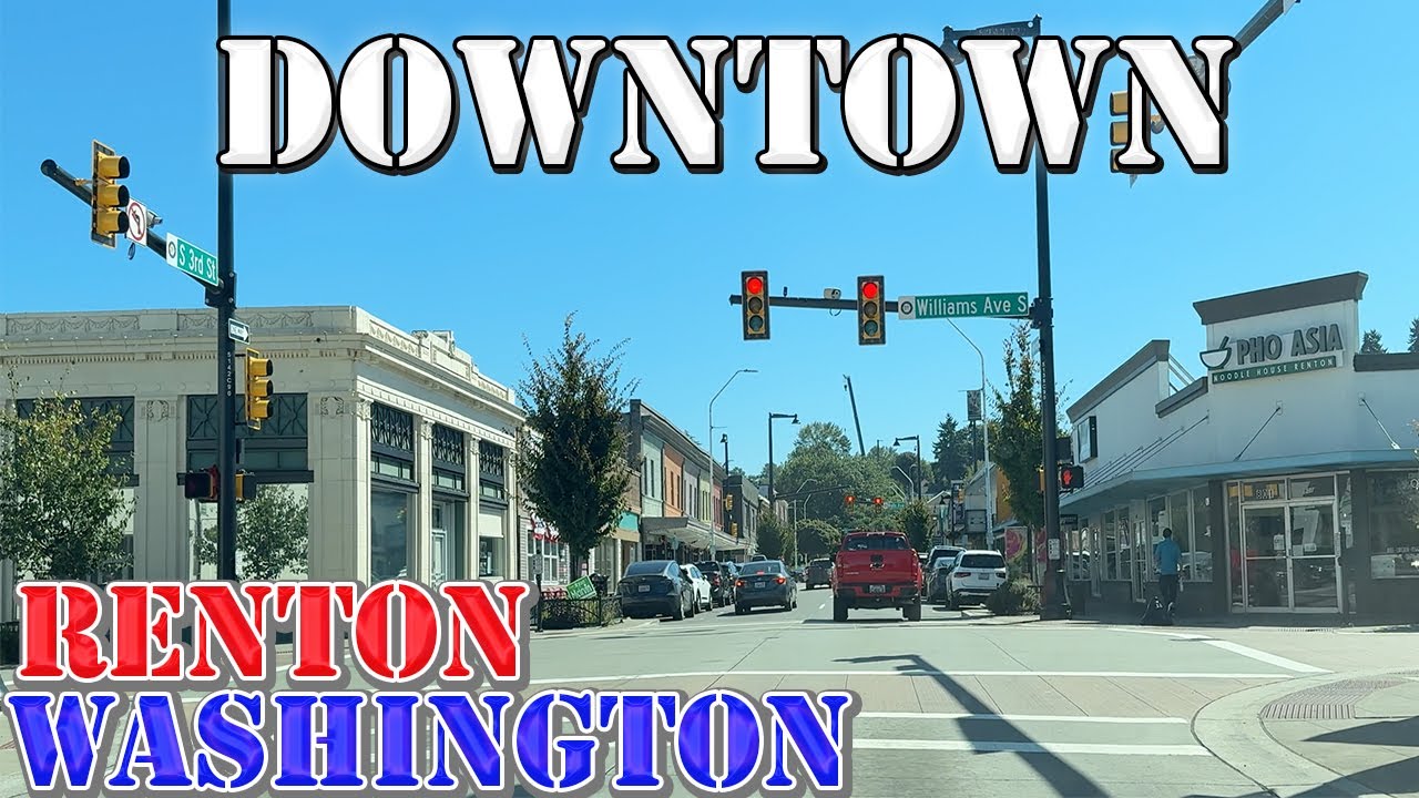 Renton - Washington - 4K Downtown Drive