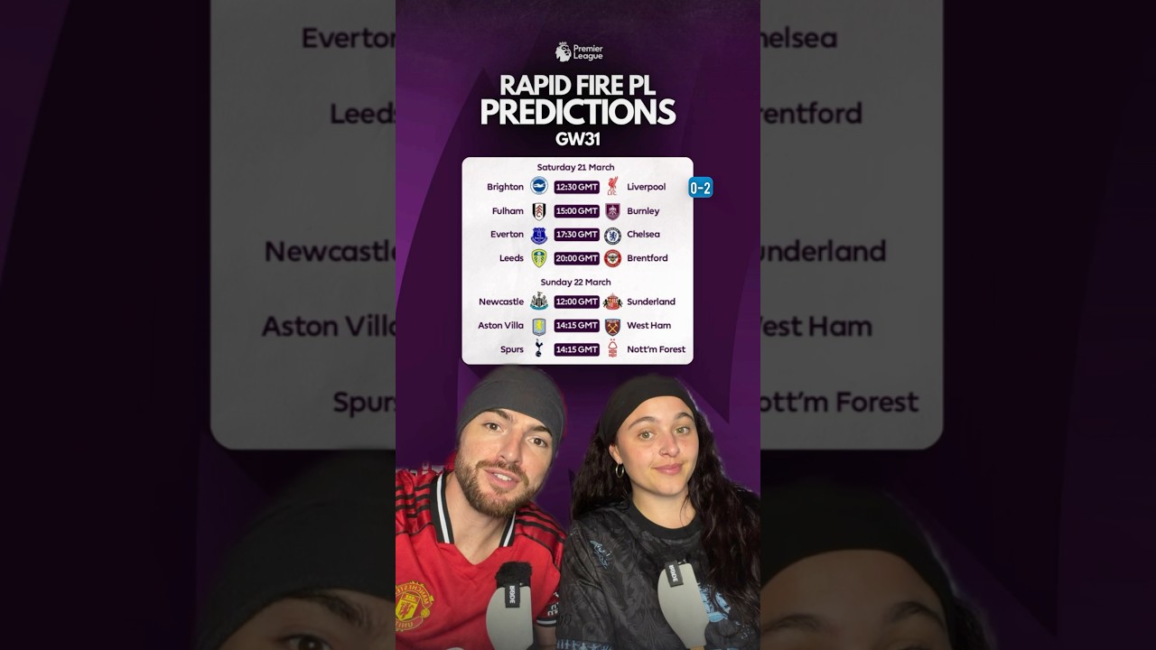 PL Predictions GW31 ✅🔥 #premierleague