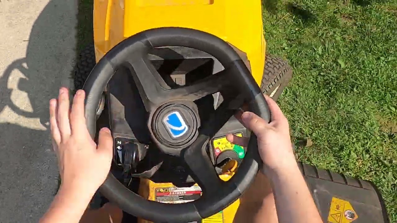 Mowing the front with my cubcadet 