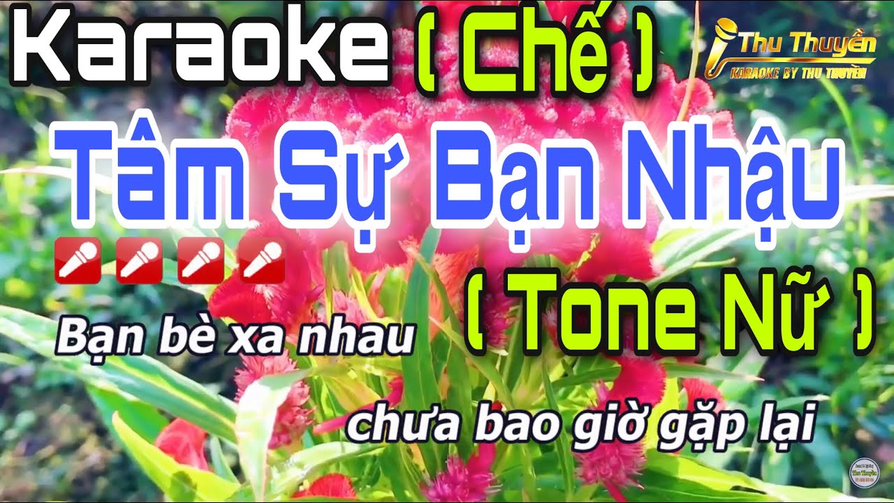 Karaoke Chỉ Có Bạn Bè Thôi Chế (Tone Nữ) Tâm Sự Thằng Bạn Nhậu (Tone Nữ)  || Thu Thuyền Channel
