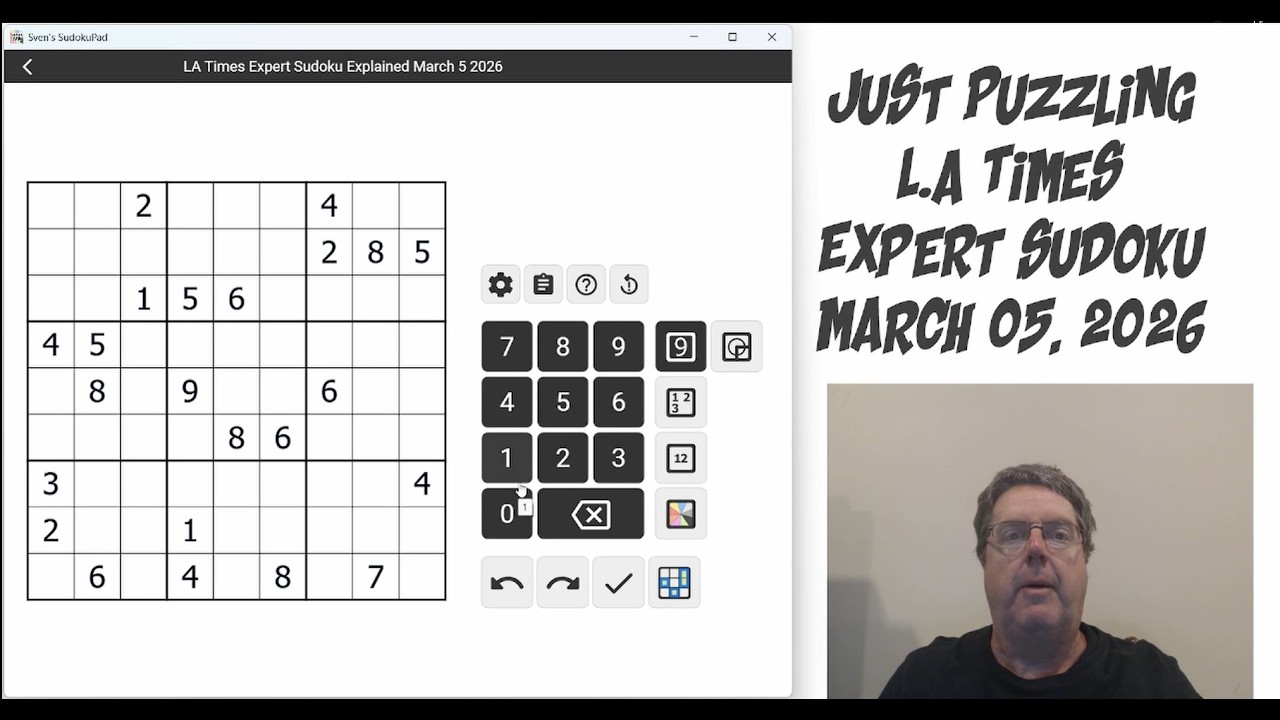 LA Times Expert Sudoku March 5 2026