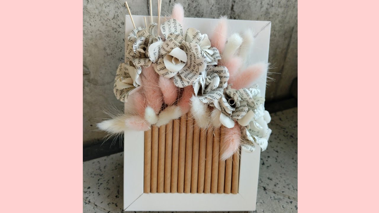 Quadretto con fiori di carta 🌸/ little picture with paper flowers