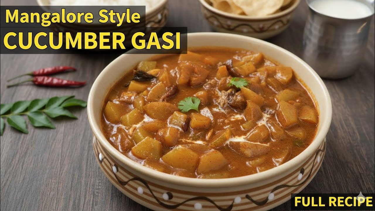  😋 Tasty Manglore style cucumber gasi 😋#CucumberGasi #MangaloreRecipes #SouthIndianFood 