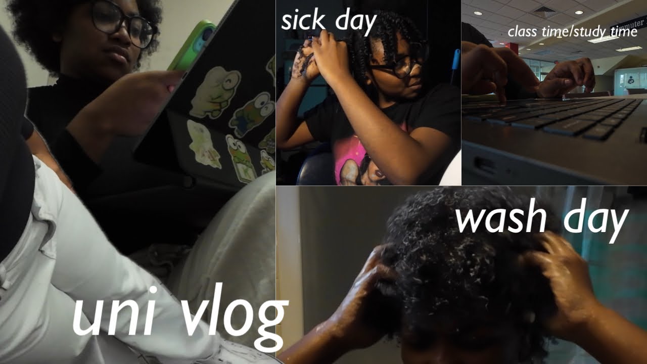 uni vlog(class time, sick day, wash day) 
