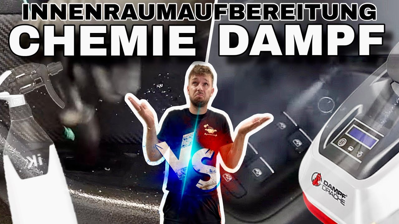 2 Methoden einer Profi Innenraum-Fahrzeug-Aufbereitung ! Trocken-Dampfreiniger vs Chemie Vergleich