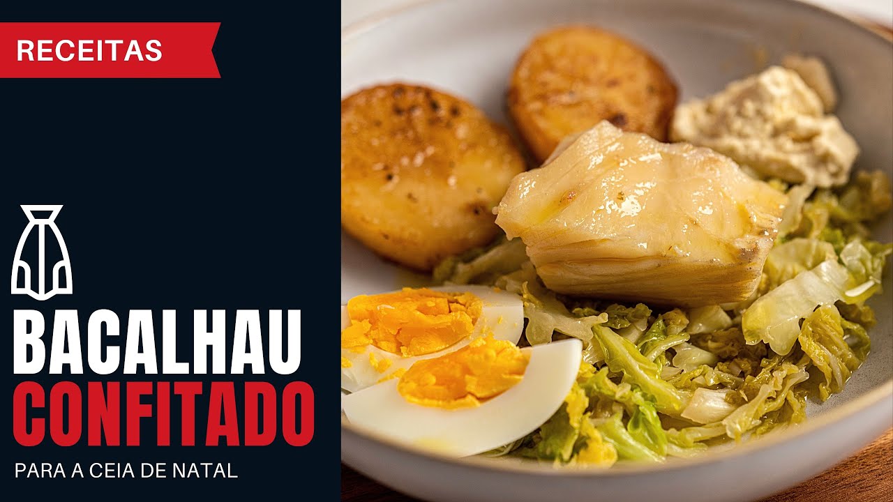 Bacalhau confitado para a ceia de Natal