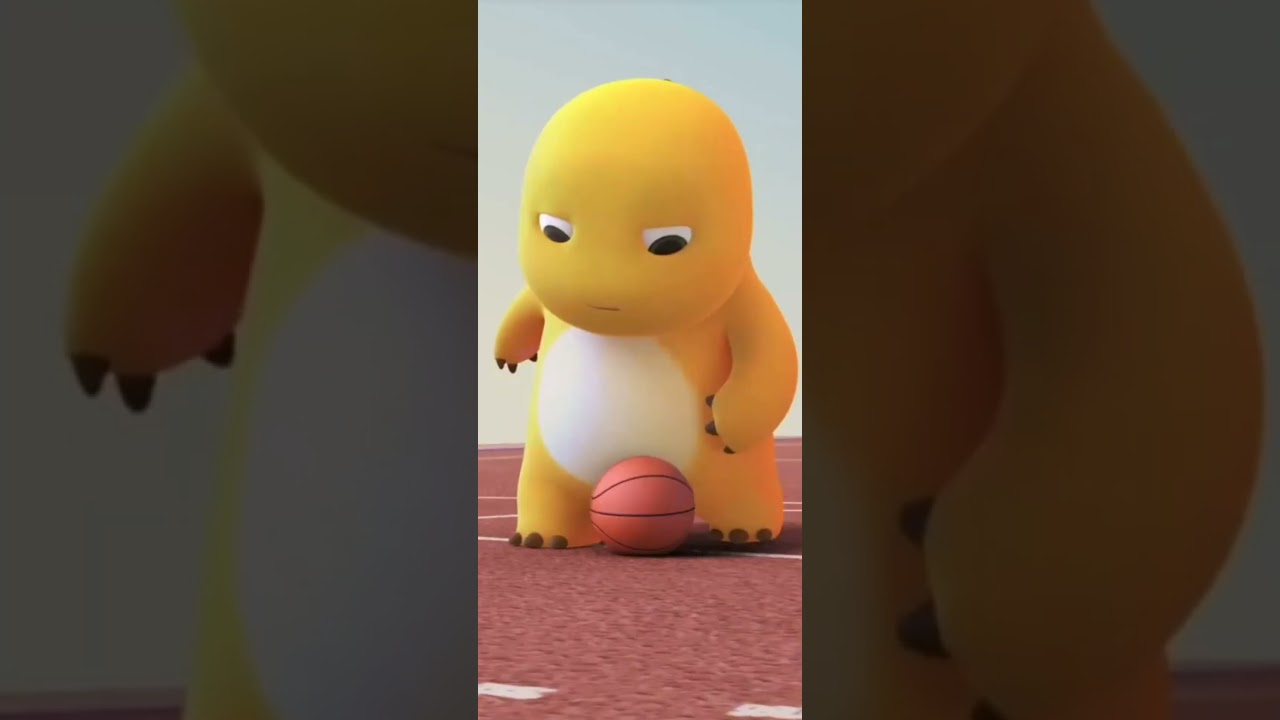 Dino kuning vs basketball #cute #dragon