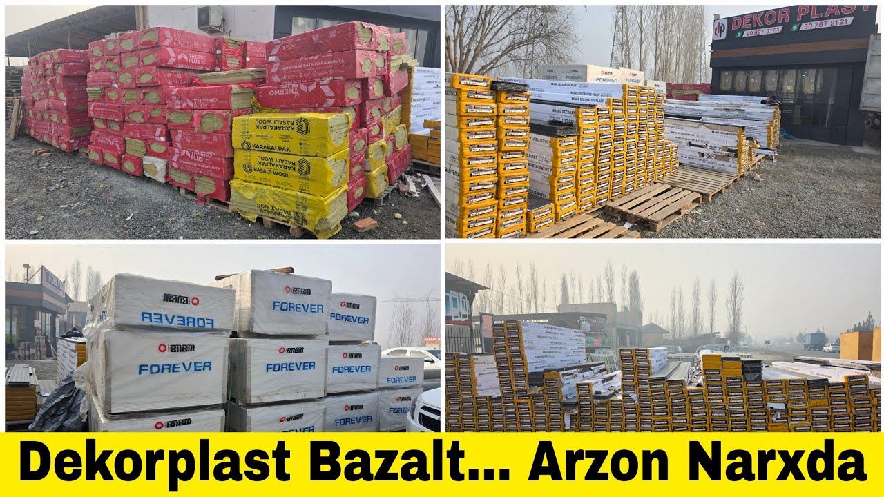 2026 Qurulish Mollari Narxlari | Dekorplast Gipsakarton Bazalt Narxlari