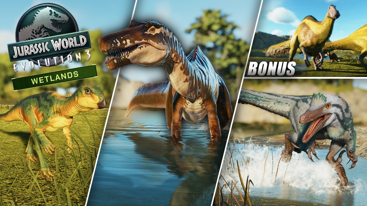 ПРЕДСТАВЛЯЕМ ВСЕ 4 НОВЫХ ВИДА И МАЛЫШЕЙ В ДОПОЛНЕНИИ WETLANDS! - Jurassic World Evolution 3