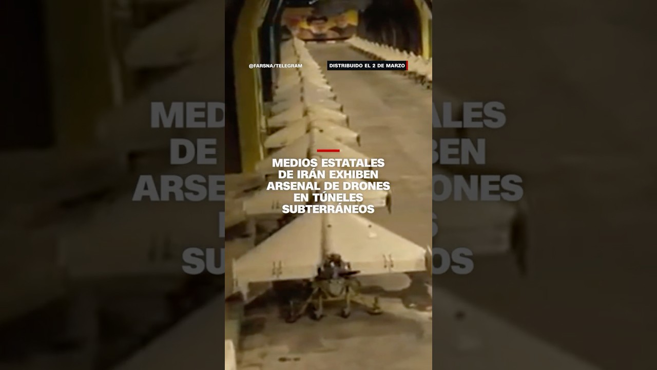 Medios estatales de Ir&aacute;n exhiben arsenal de drones en t&uacute;neles subterr&aacute;neos